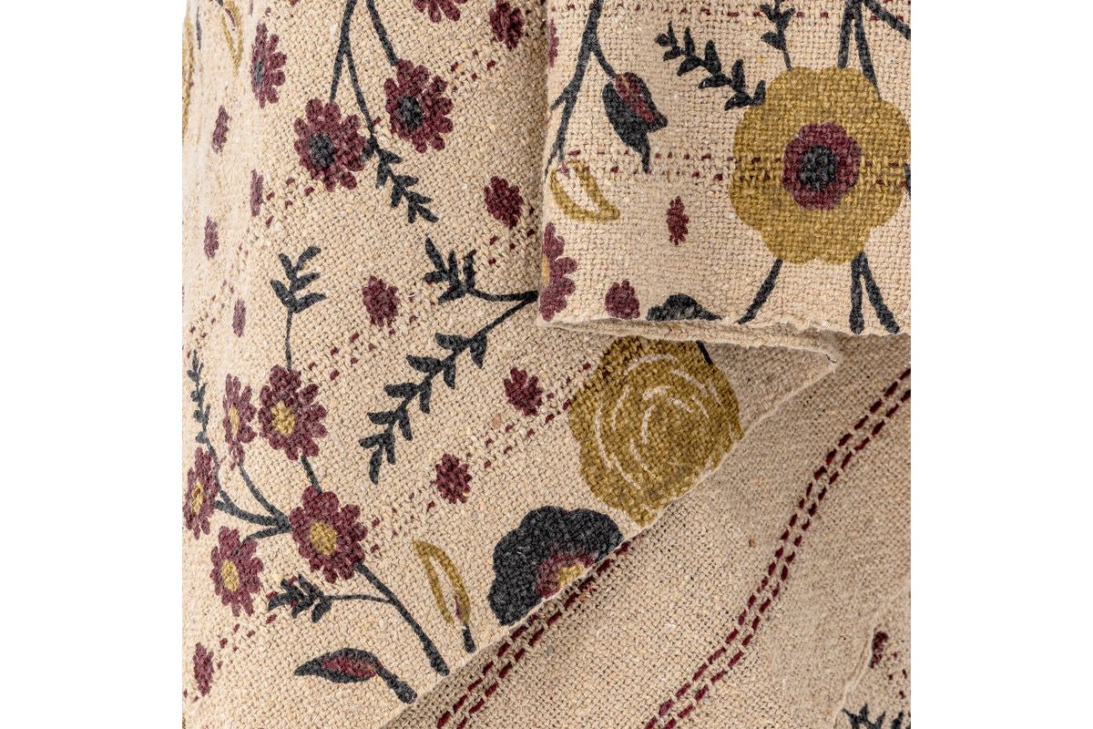 Tagesdecke Fiora – recycelte Baumwolle mit floralem Muster