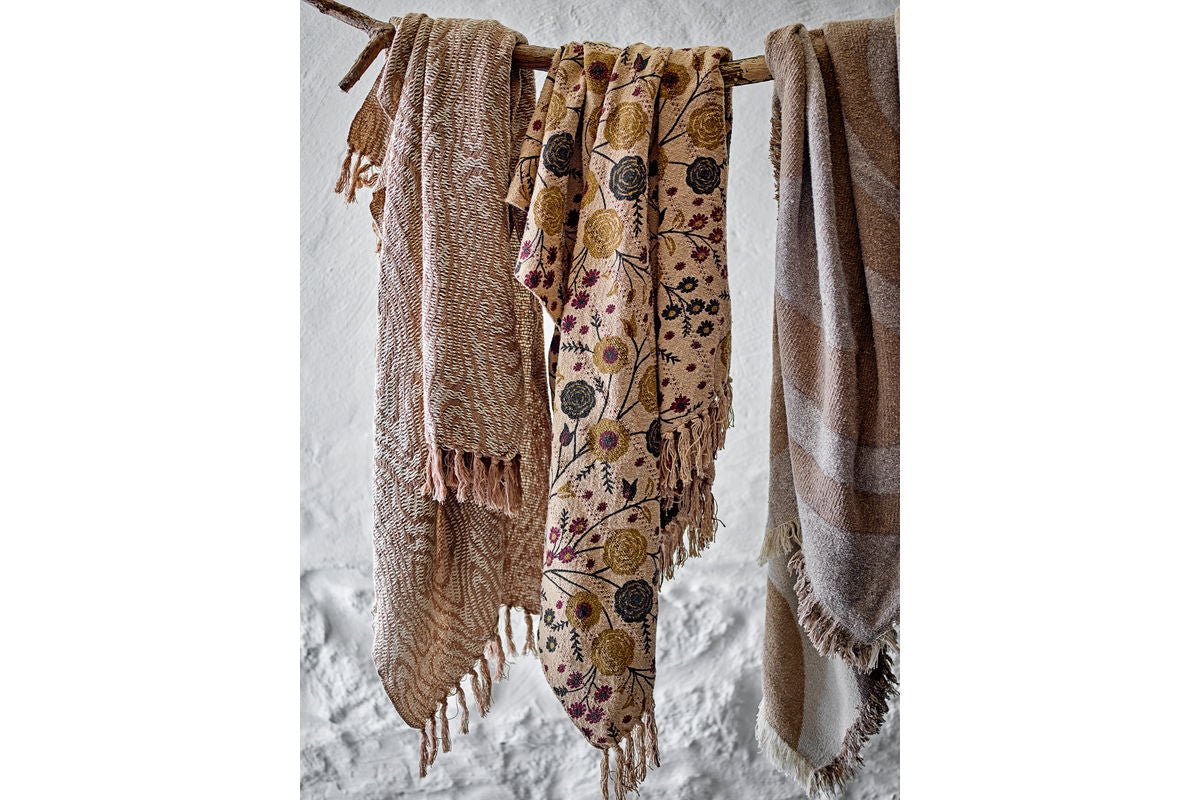 Tagesdecke Fiora – recycelte Baumwolle mit floralem Muster