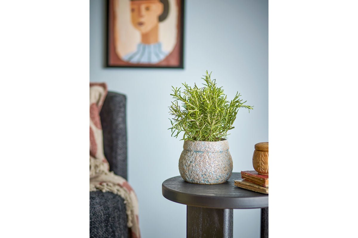 Blumentopf „Nerava“ – Graues Steingut