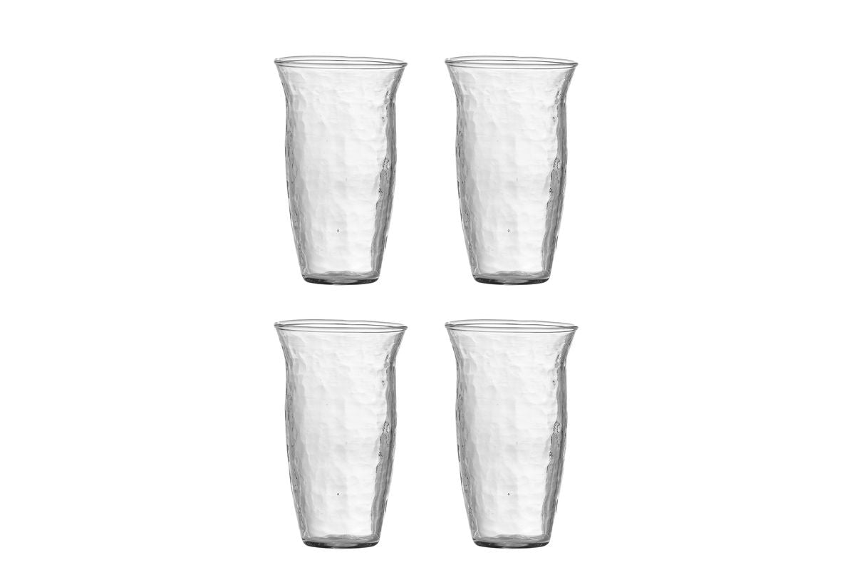 Trinkgläser Asami – Glas mit gehämmerter Struktur (4er-Set)