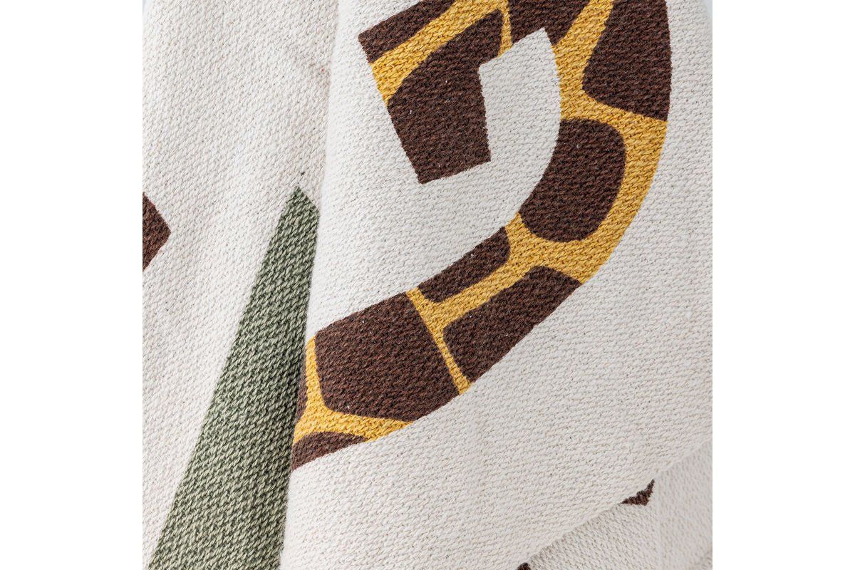 Überwurfdecke Momo - Bunt, aus recycelter Baumwolle