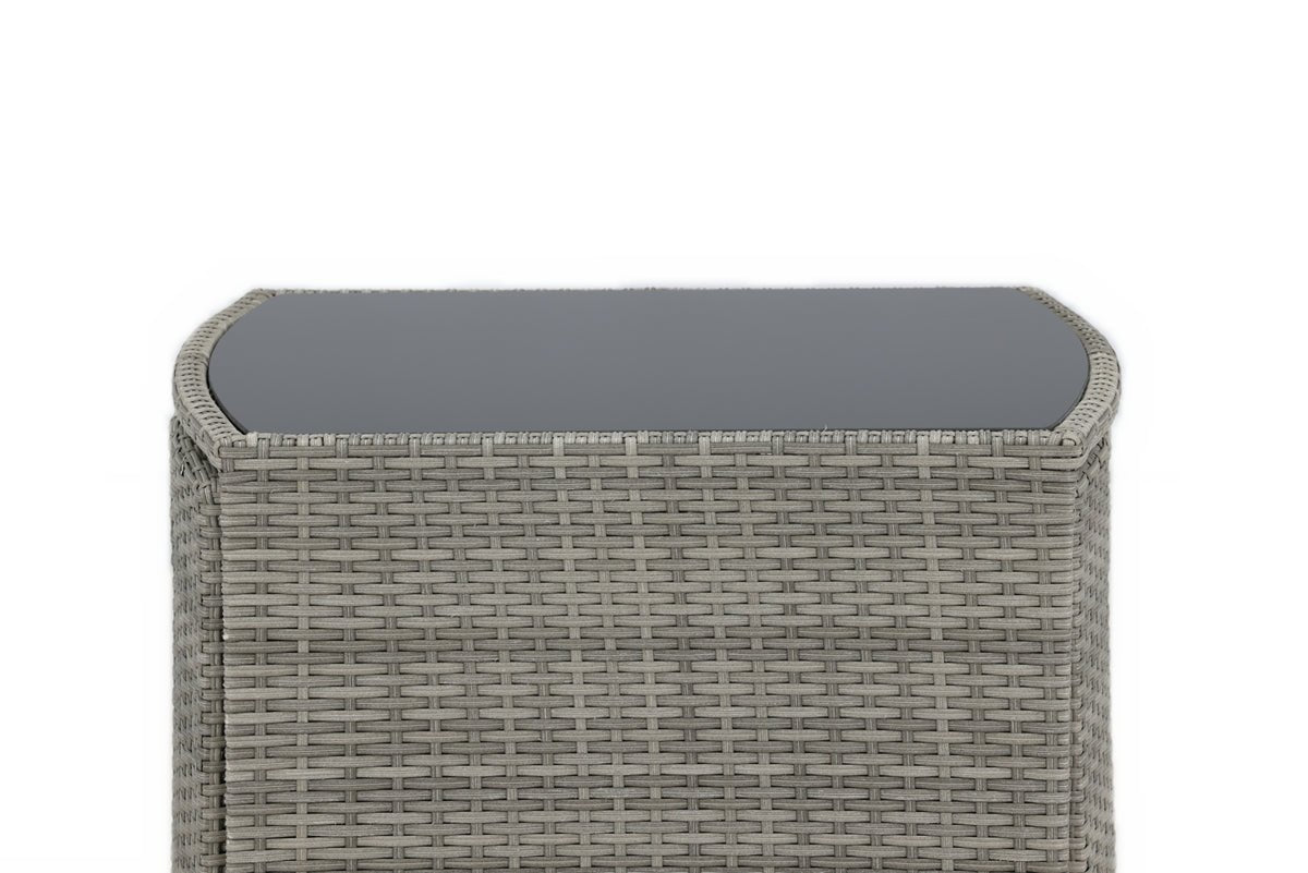 Balkonset Bob - in wahlweise schwarzem oder grauem Rattan