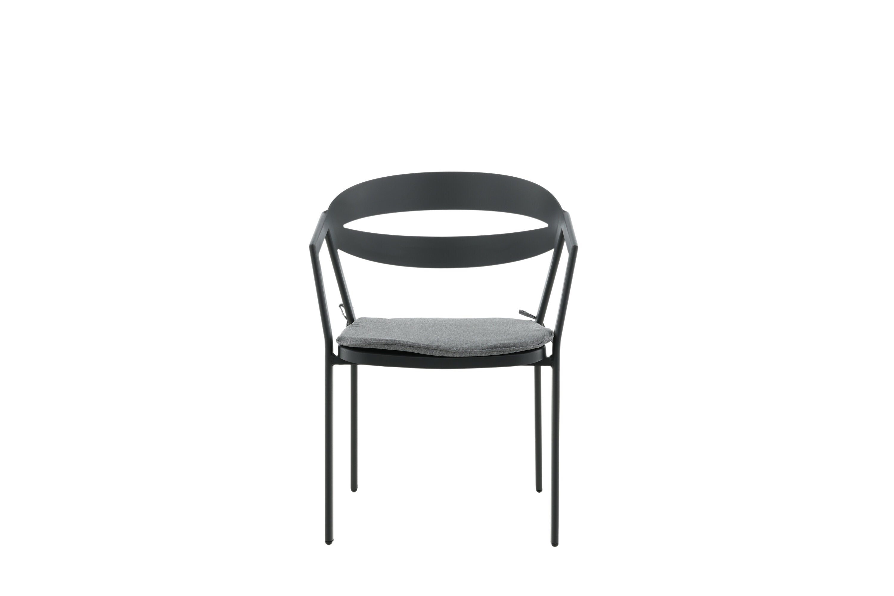 Gartenstuhl Sylt - aus Aluminium in Schwarz