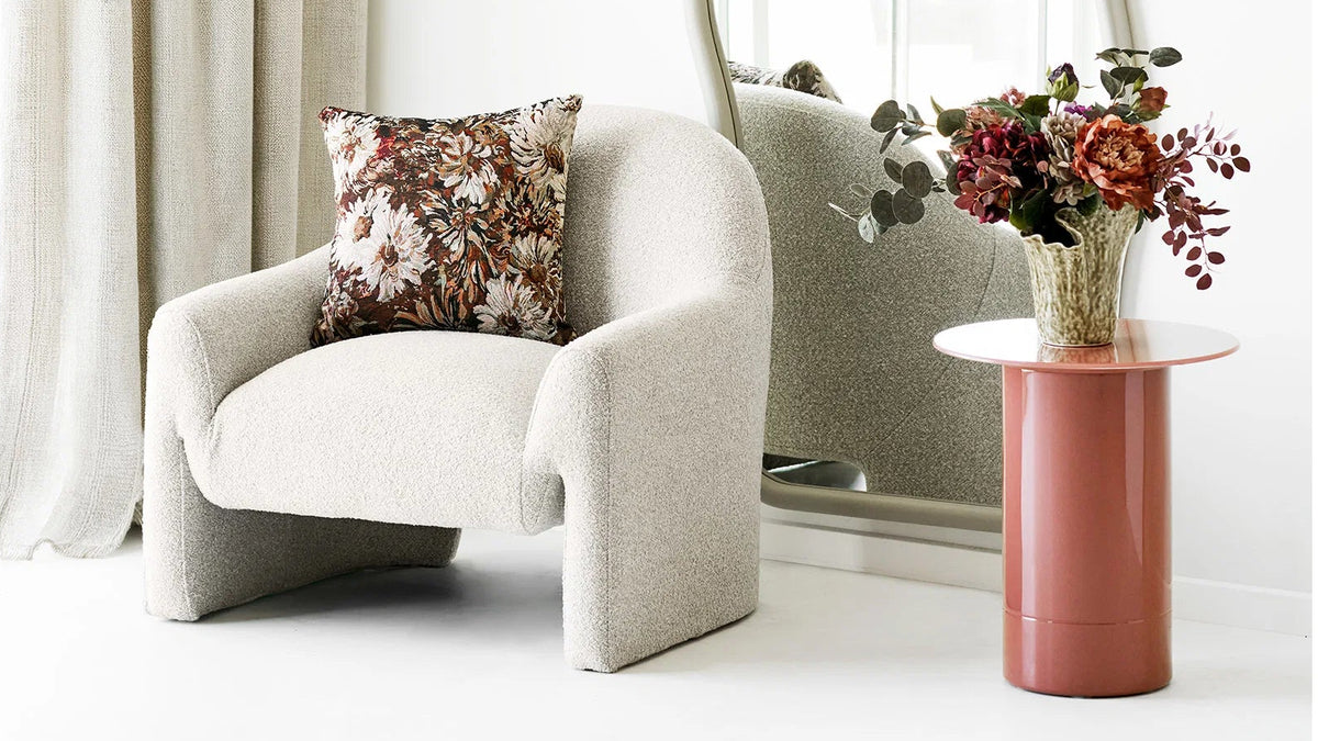 Beistelltisch Rose - aus MDF und Glas