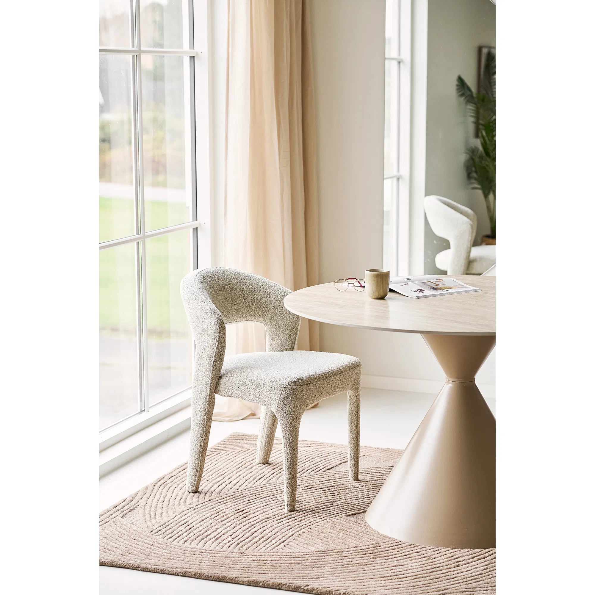 Esstisch Fjordella - Stahl/Keramik in Sand