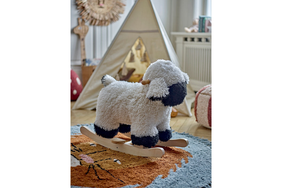 Schaukelspielzeug Molly – weiches Schaukelschaf aus Holz & Stoff für Kinder