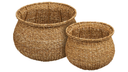 2er Set Körbe Medelin - aus Polyester und Holz