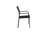 2er Set Gartenstuhl Ira - elegante schwarze Optik aus Aluminium