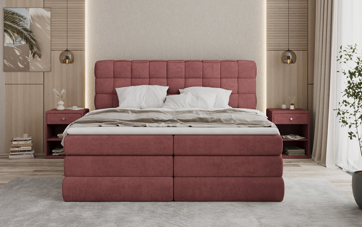 Boxspringbett Trama mit Stauraum in Stoff