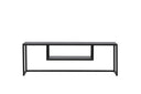 Designer TV-Lowboard Arvigo – Beige/Schwarz, Matt, aus Stahl