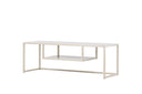 Designer TV-Lowboard Arvigo – Beige/Schwarz, Matt, aus Stahl