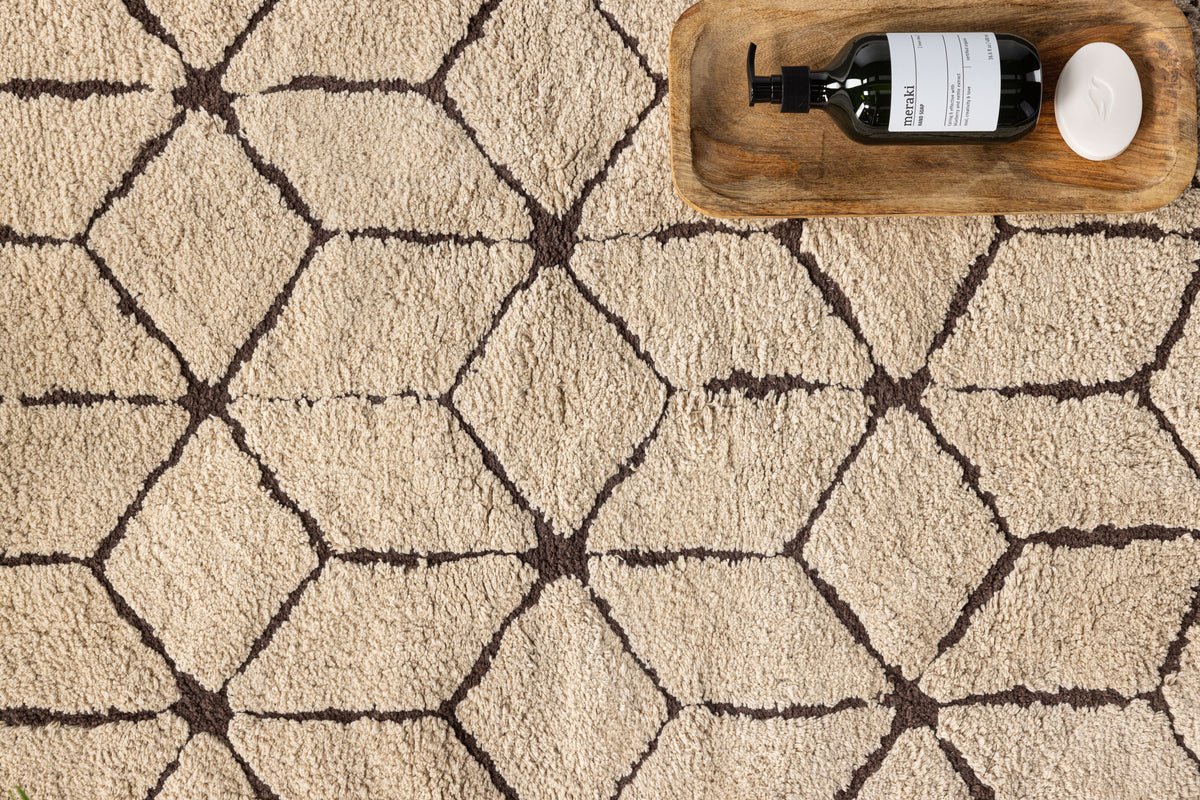 Badematte Semara - in einer Beige-Braun Kombination aus weicher Baumwolle