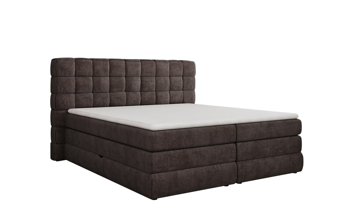 Boxspringbett Trama mit Stauraum in Samt
