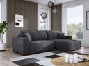 Designer Ecksofa Velanova mit Schlaffunktion und Stauraum aus Cord