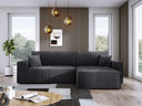 Designer Ecksofa Velanova mit Schlaffunktion und Stauraum aus Cord