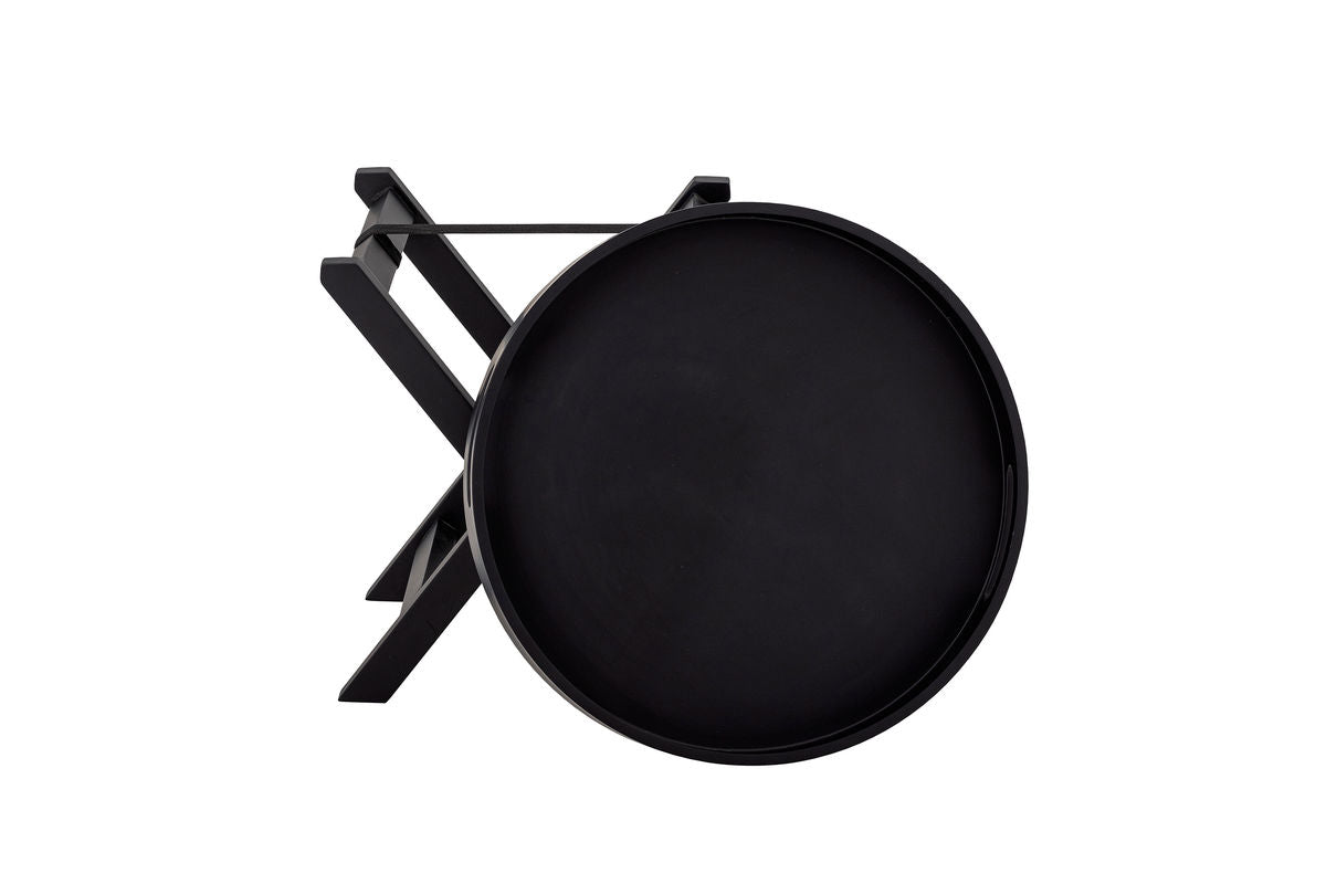 Beistelltisch Sora – Holztablett in Schwarz