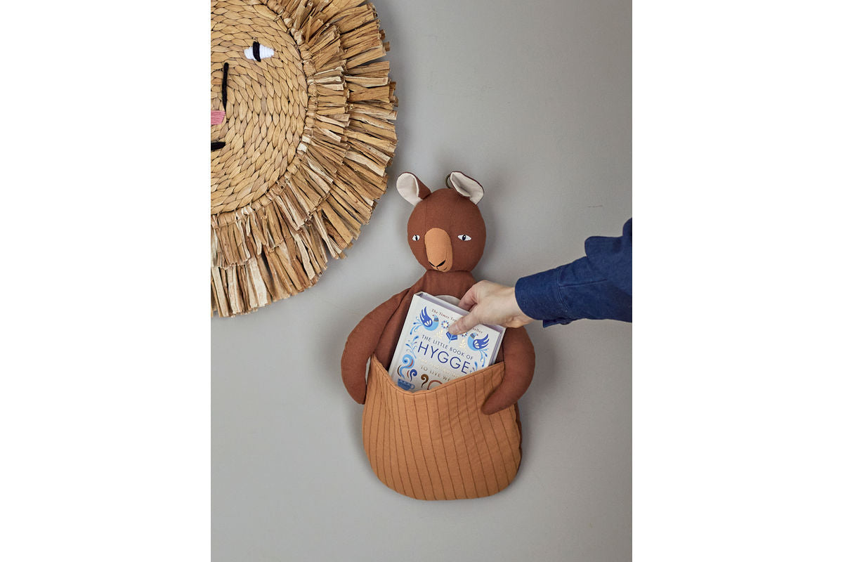 Wandkorb Arian - Känguru Aufbewahrung für Kinderzimmer aus Leinen