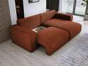 Designer Ecksofa Carl Cord mit Schlaf- und Klappfunktion