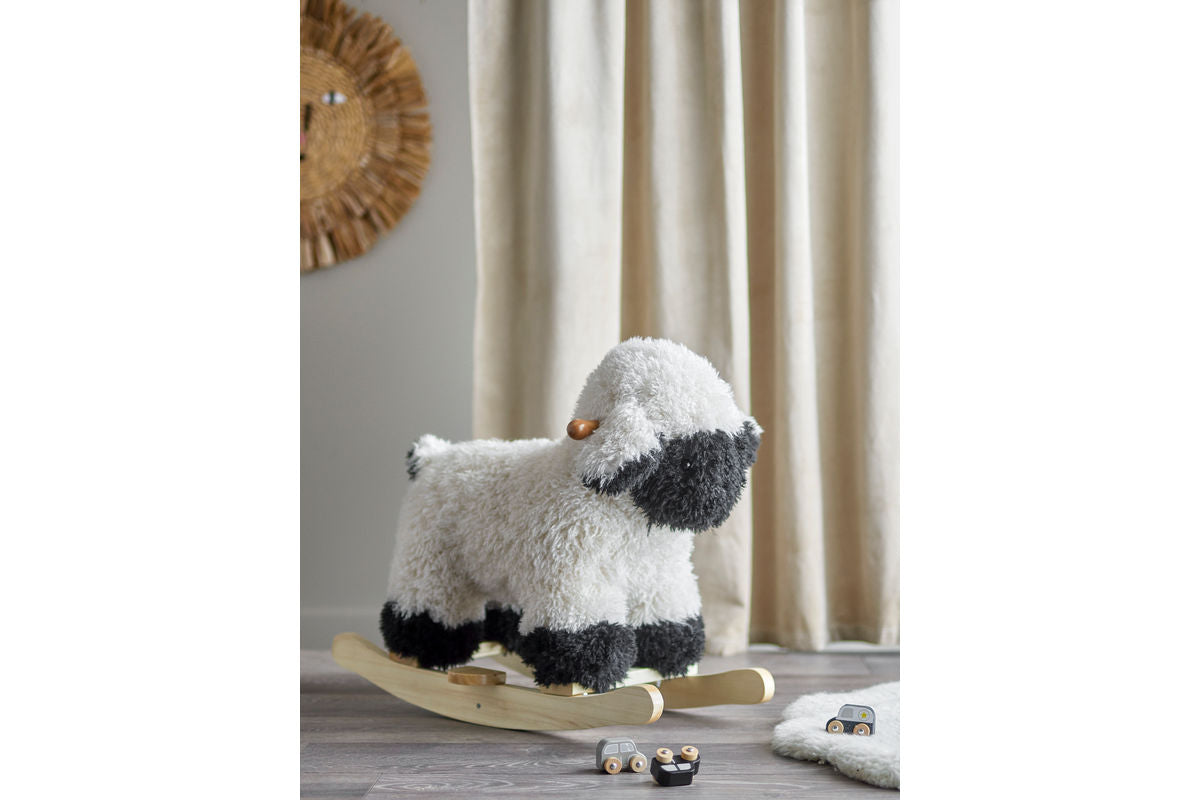 Schaukelspielzeug Molly – weiches Schaukelschaf aus Holz & Stoff für Kinder