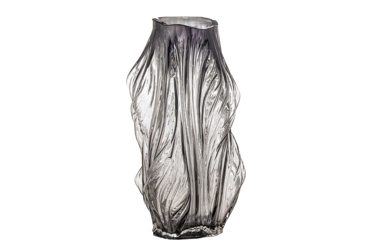 Vase „Elowen“ – Graues Glas