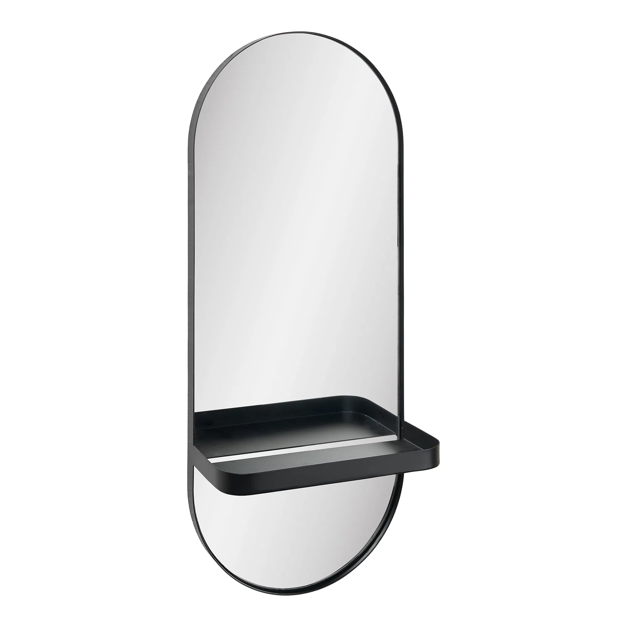 Spiegel Tavaro – Ovale Form mit Metallablage