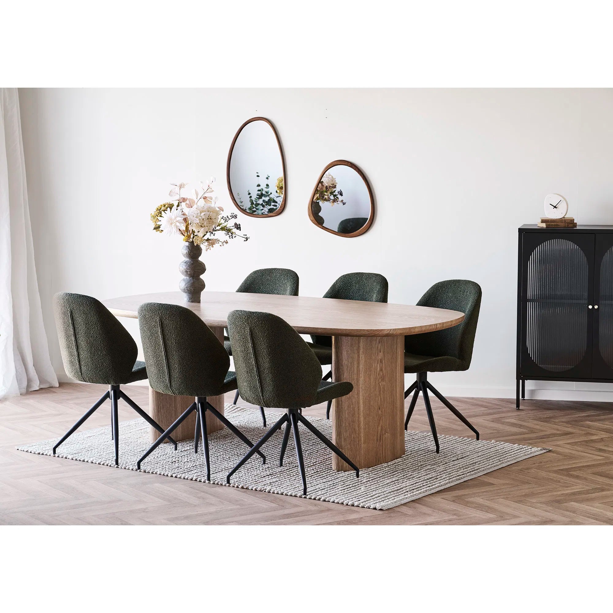 Spiegel Ardano – Organische Form im Holz-Look (44×48 cm)