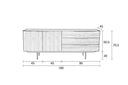 Sideboard Rodolfo – aus Nussbaumfurnier in Braun