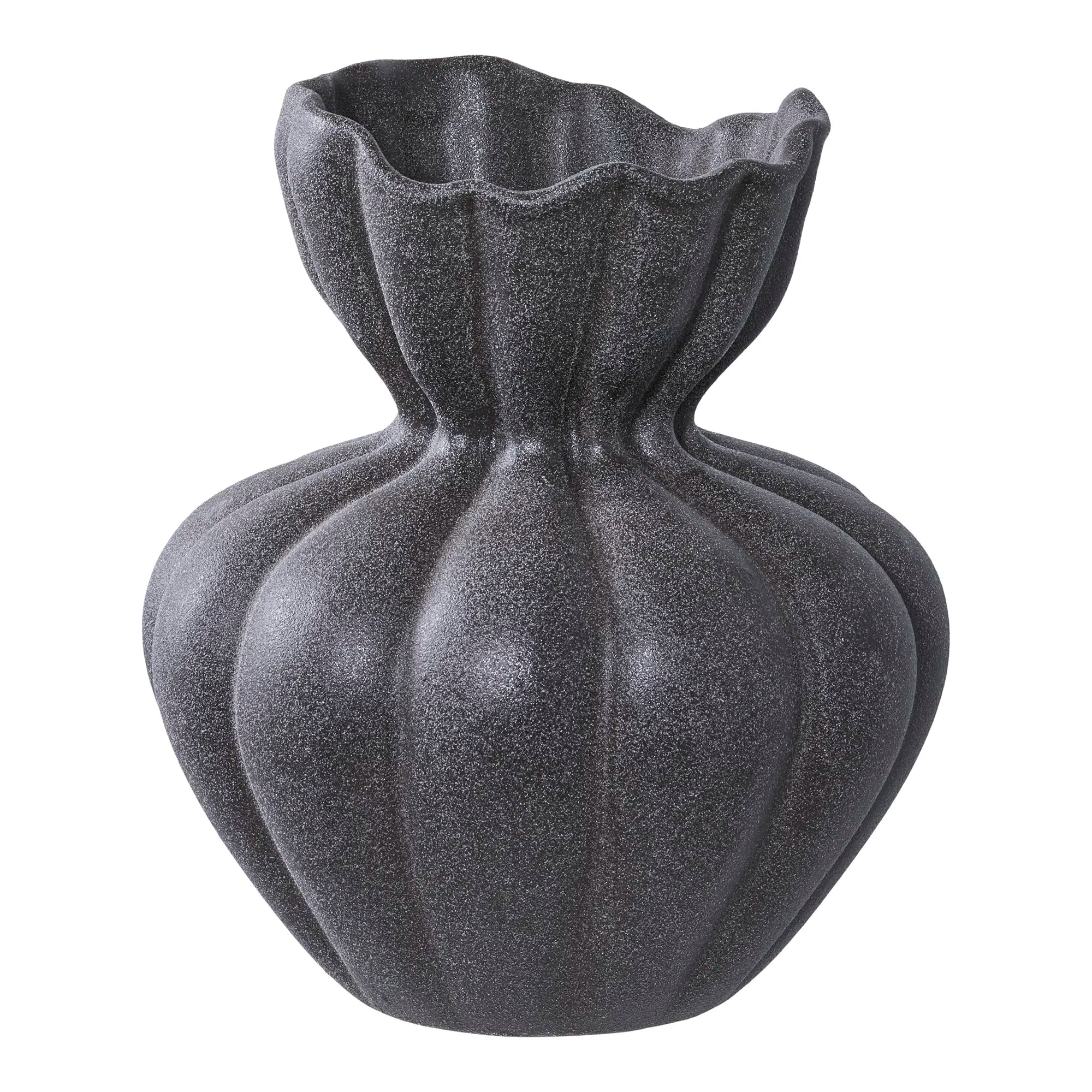 Vase „Lunara“ – Keramik in Schwarz