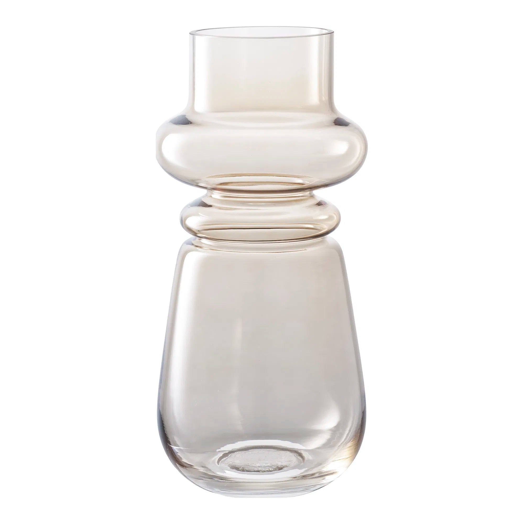 Vase „Eleni“ – Rauchglas in sanftem Braun