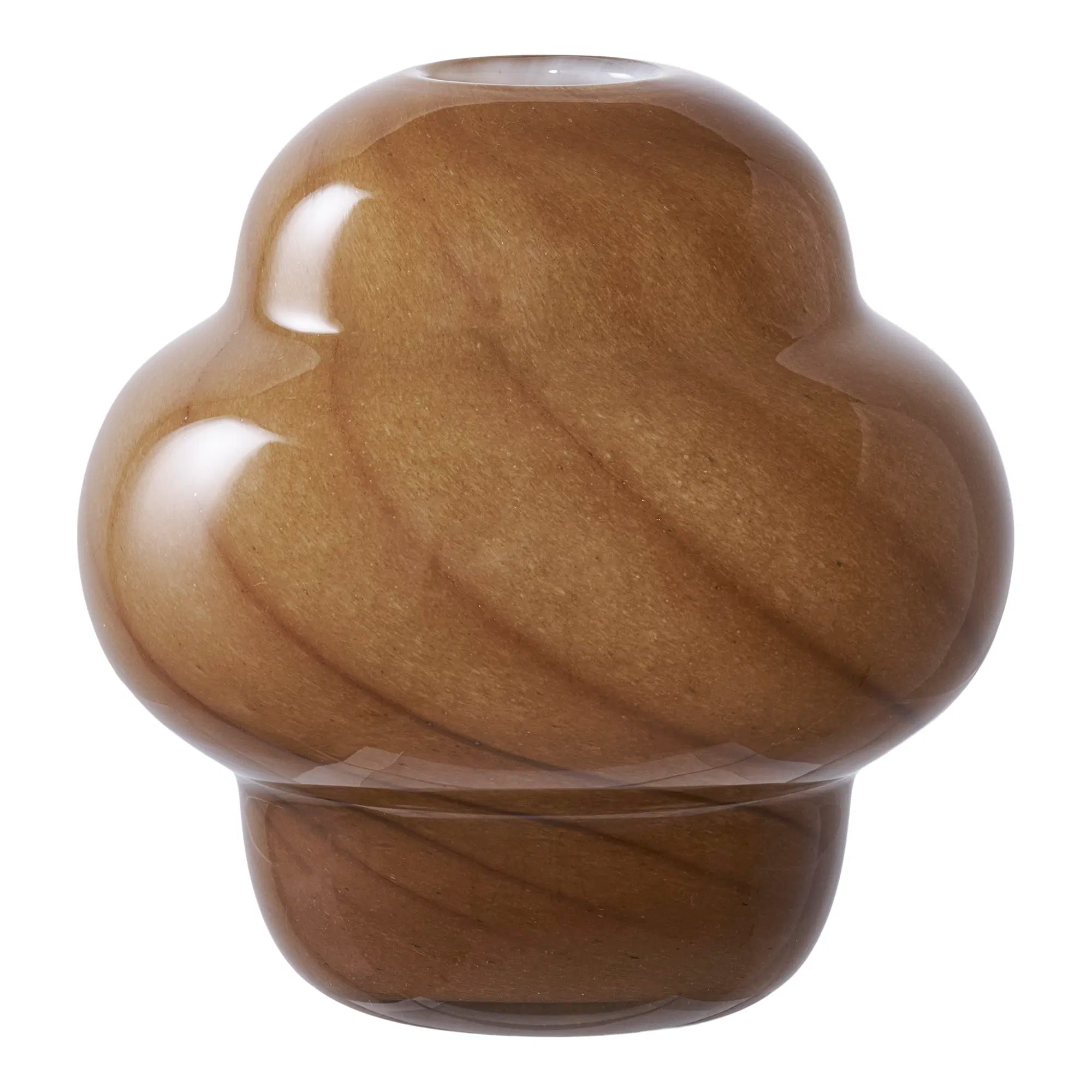 Vase Nivora – Glas, Braun, 17 cm
