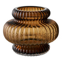 Vase Clara – Gerilltes Glas in Smoked Brown