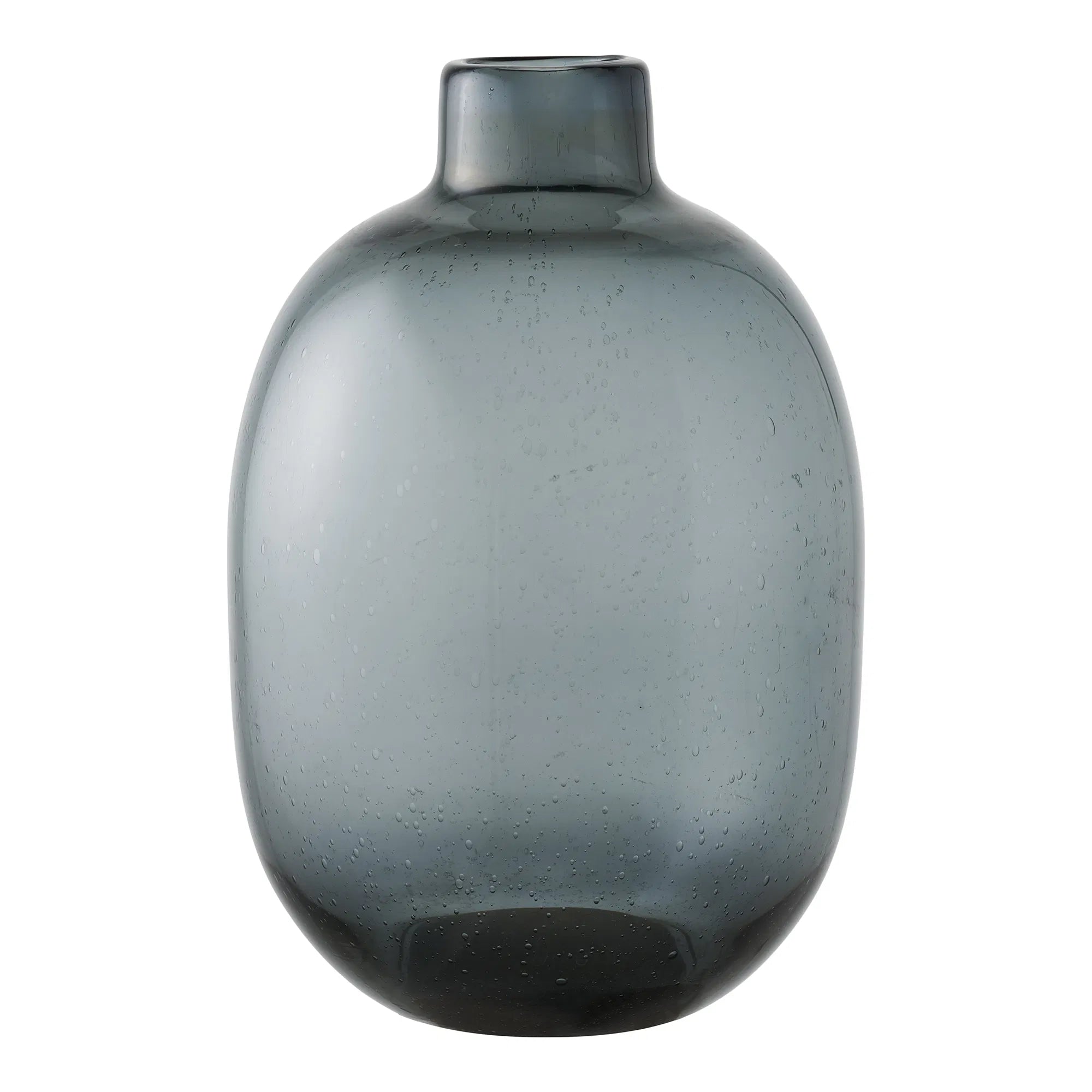 Vase „Noira“ – Rauchglas in tiefem Schwarz
