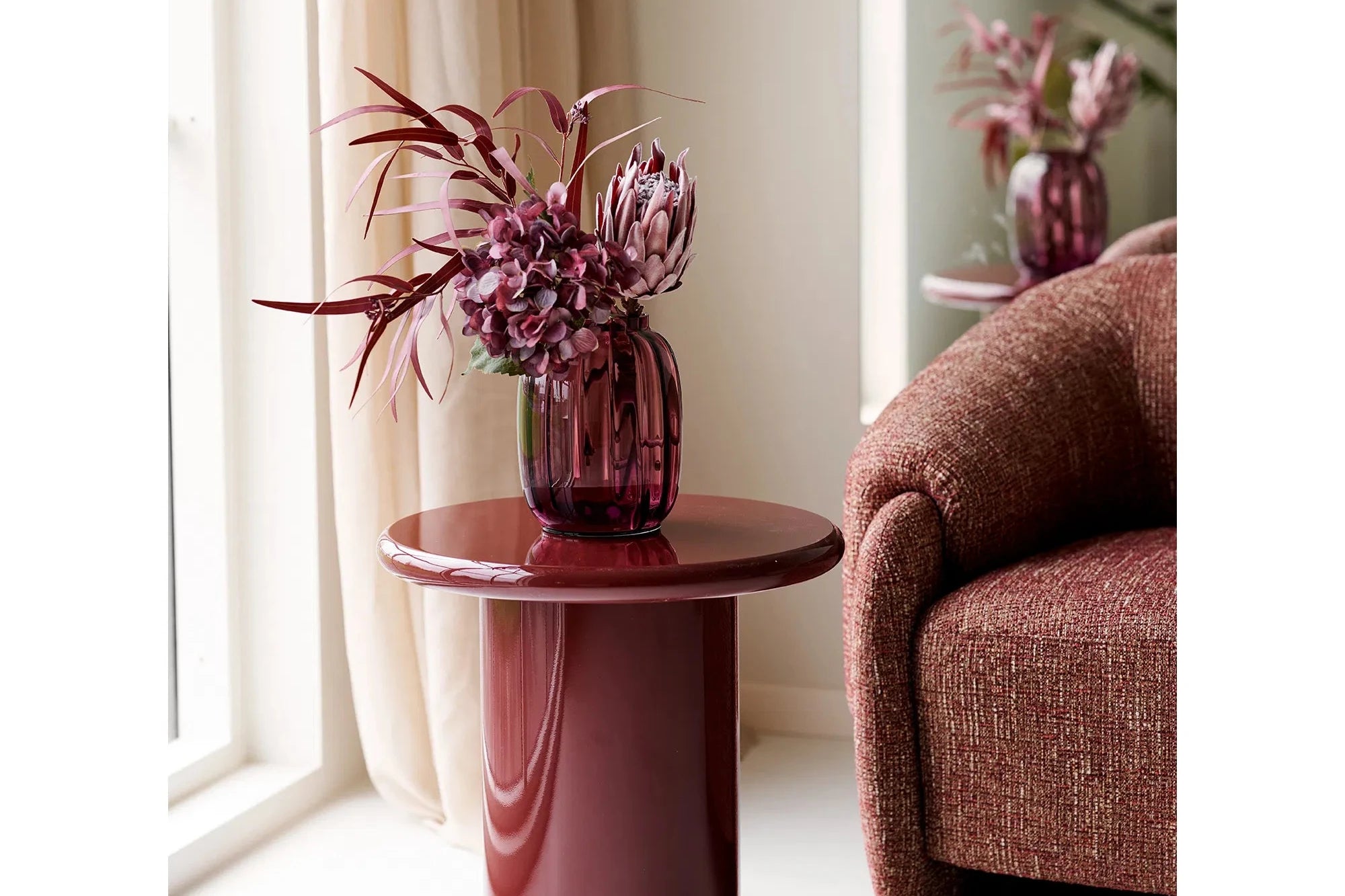 Vase Elvarin - edle Keramikvase in rot