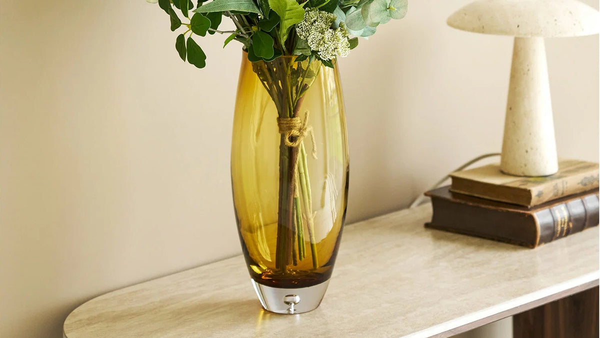 Vase Finn - aus gold-orangem Glas