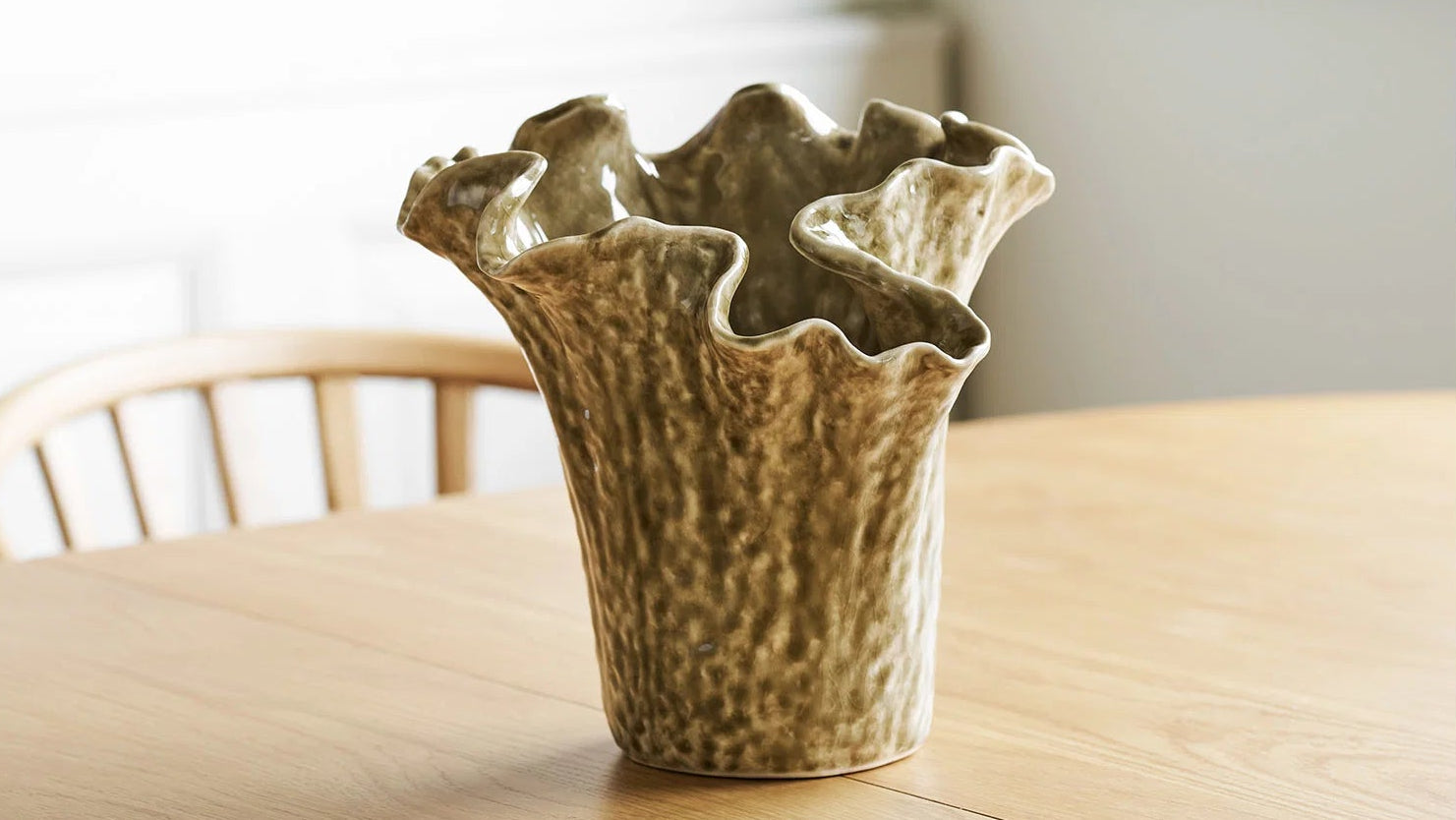 Vase Dune - aus Keramik im warmen Sandton