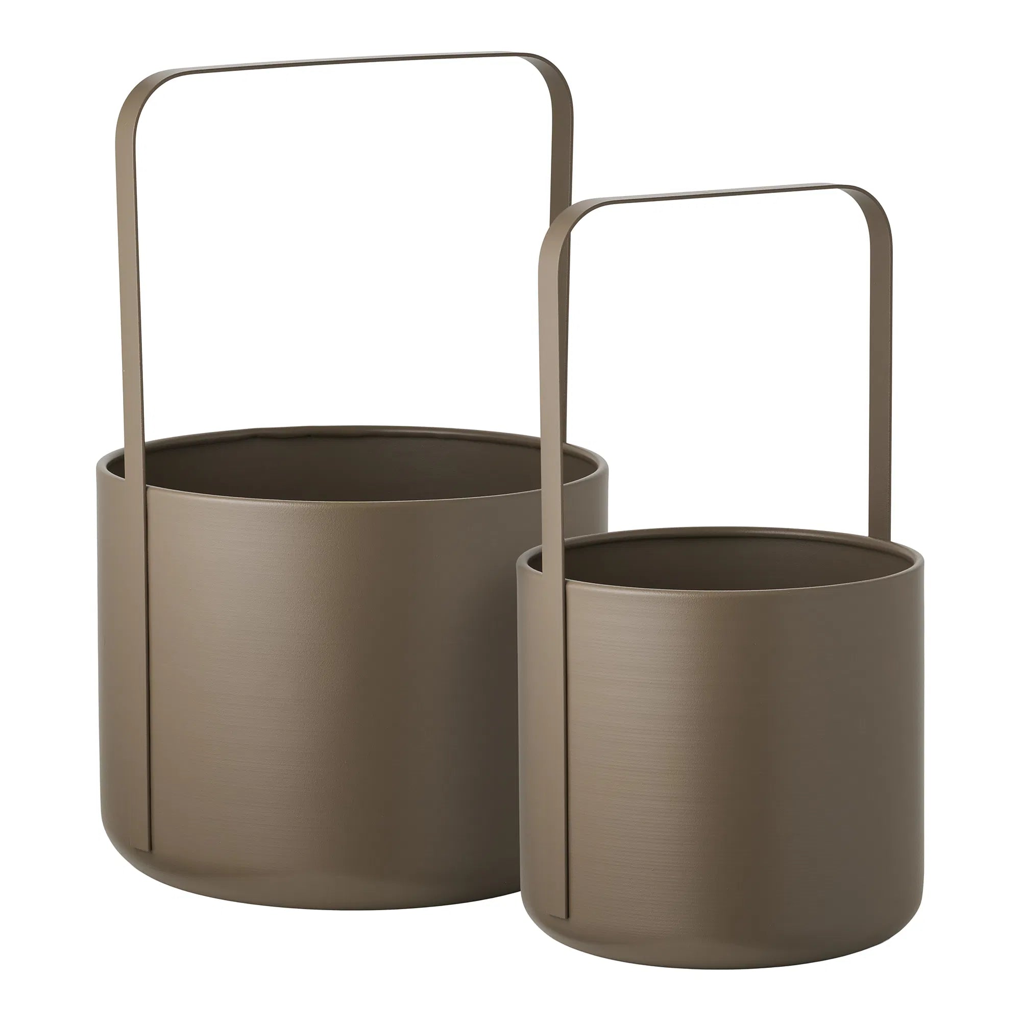 Blumentopf „Arvion“ – 2er-Set aus braunem Stahl