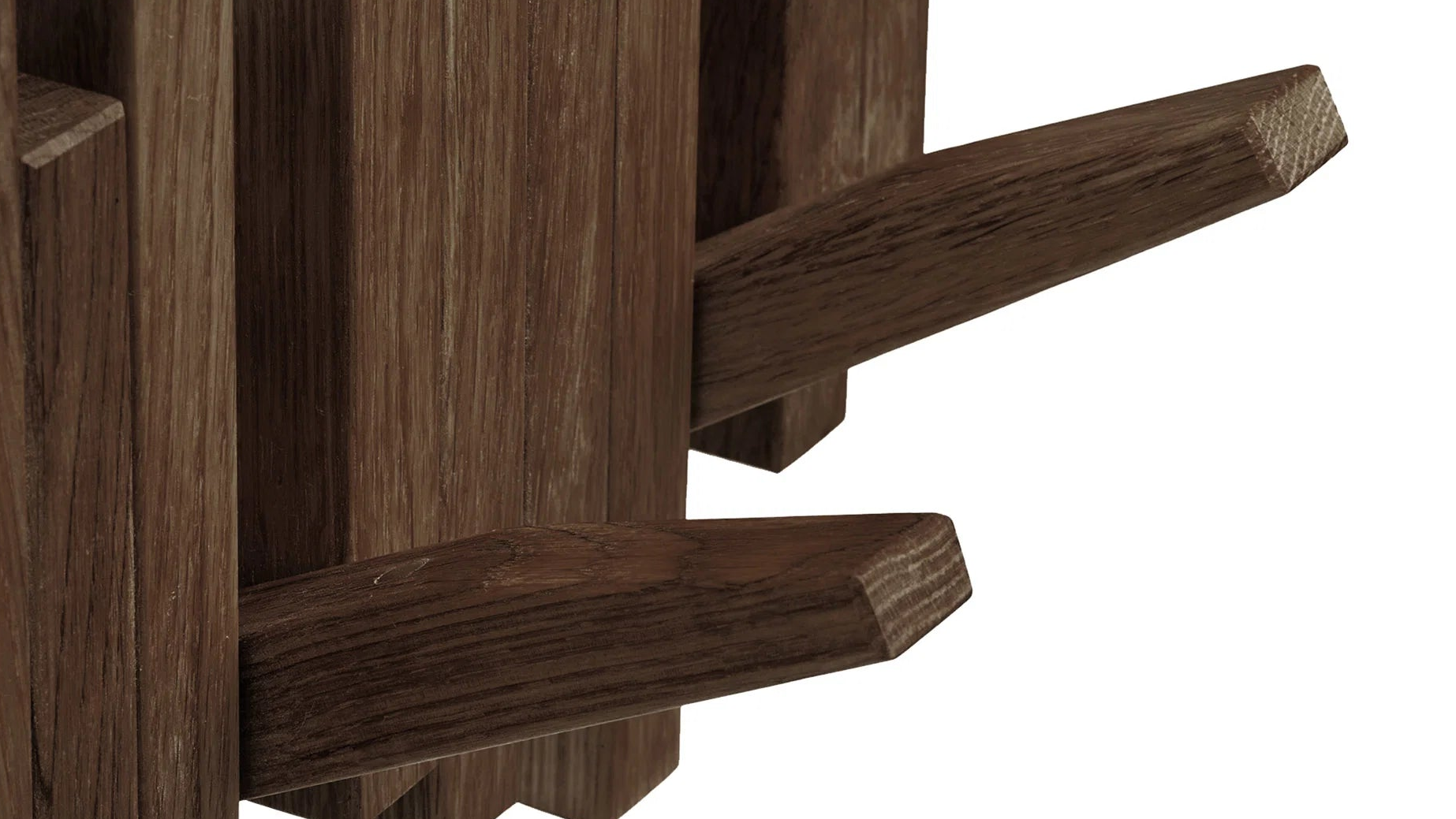 Garderobe Minimalistic - aus dunkelbraunem Eichenholz
