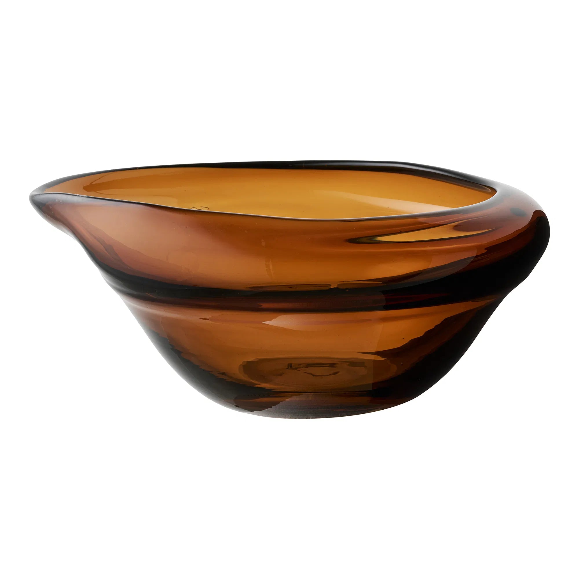 Schale „Marvella“ – Mundgeblasenes Glas in Rauchbraun