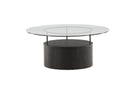 Couchtisch Marty - in Schwarz mit Glasplatte