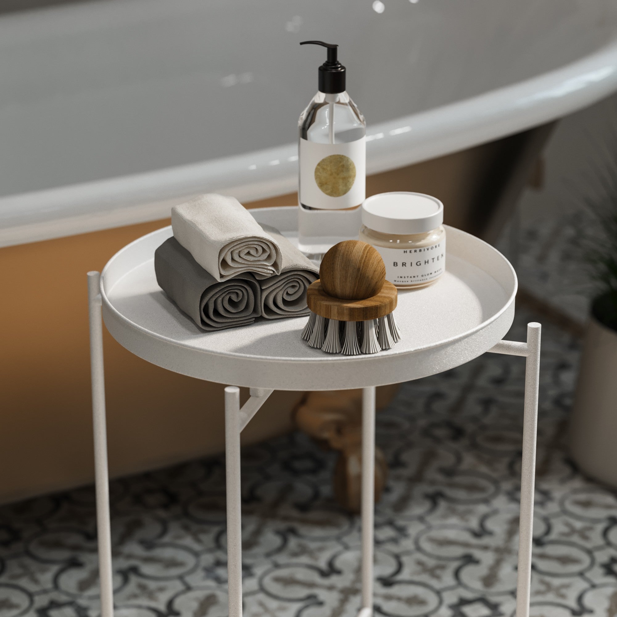 Couchtisch Fenaro – Schlichtes Metalldesign in Weiß oder Grün