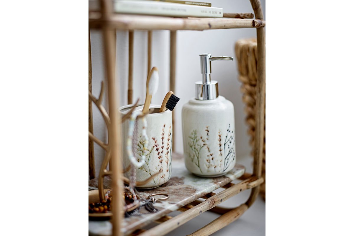 Seifenspender-Set Klem – Steingut mit krakelierter Glasur (2er-Set)