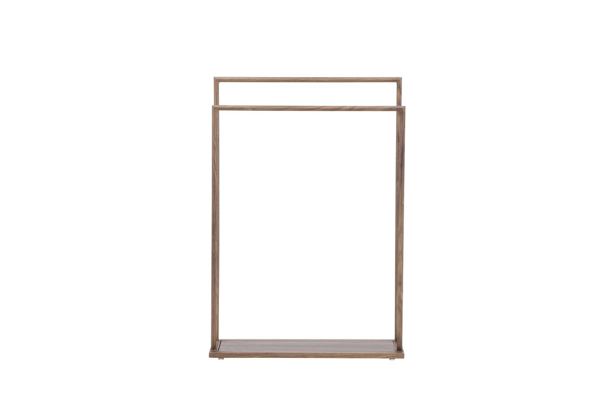 Garderobe Fioran – Minimalistischer Kleiderständer in Mocca-Holzoptik