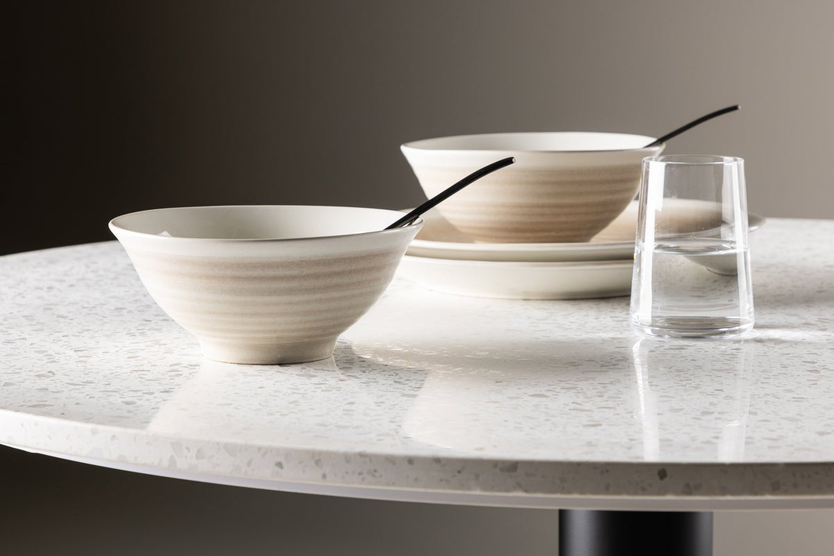 Schalen Aurelia - 2er-Set – Steingut, Beige und hitzebeständig