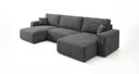 Designer Sofa Noma U mit Schlaffunktion und Stauraum in Cord