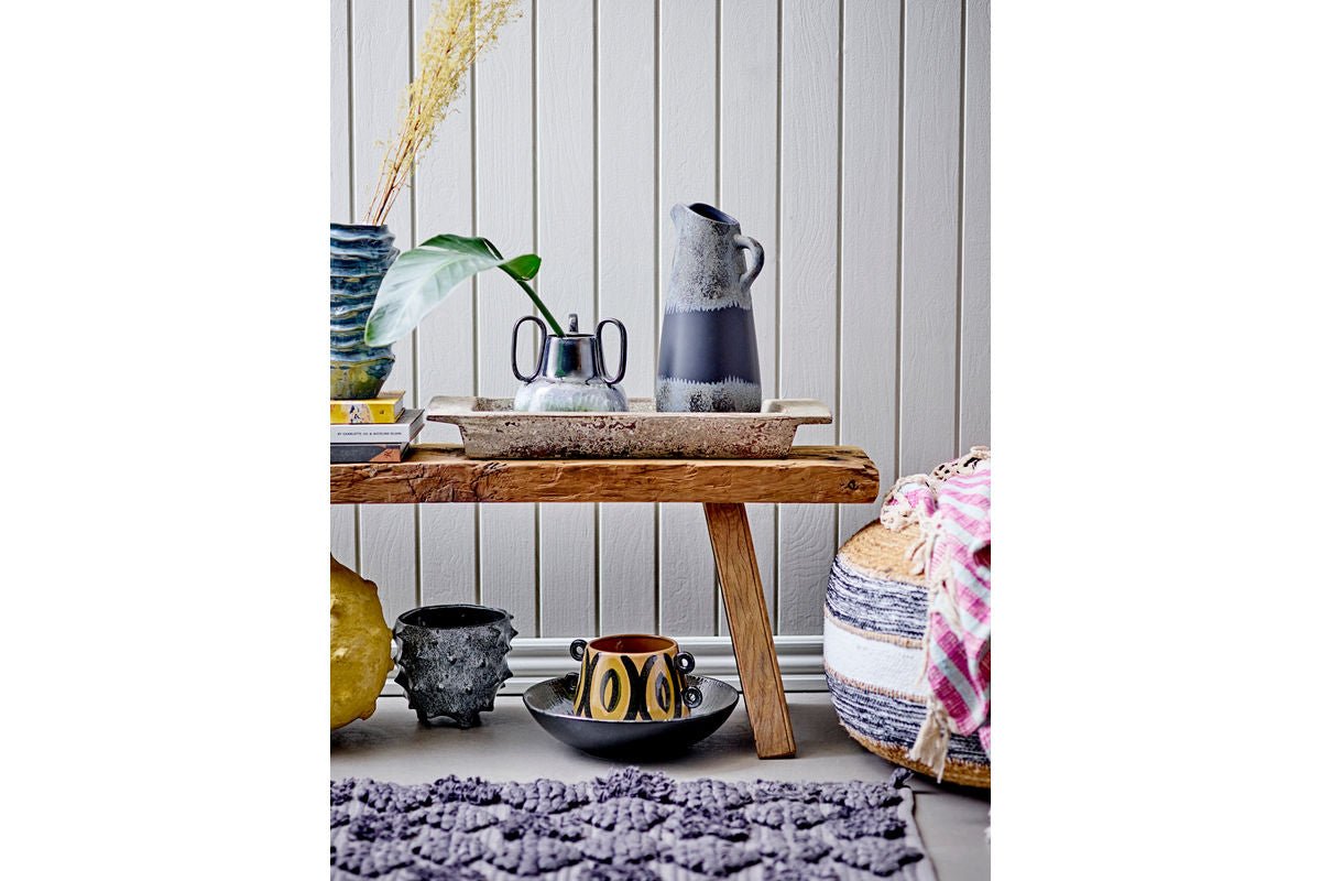 Vase „Noira“ – Steingut in Schwarz