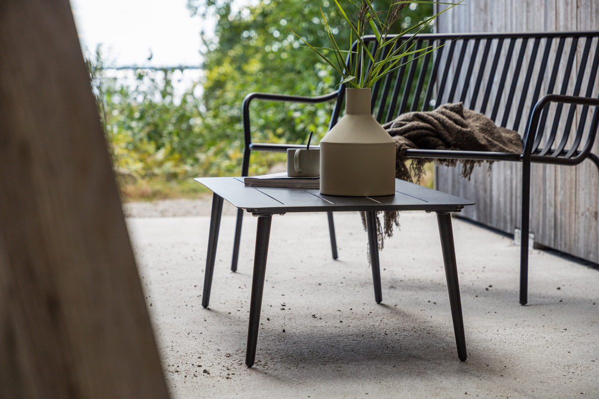 Garten Couchtisch Rhodos -  Aus schwarzem Aluminium