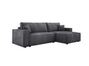 Designer Ecksofa Velanova mit Schlaffunktion und Stauraum aus Cord