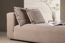 Designer Lounge Sessel Lanzia – Braun mit Leinenoptik