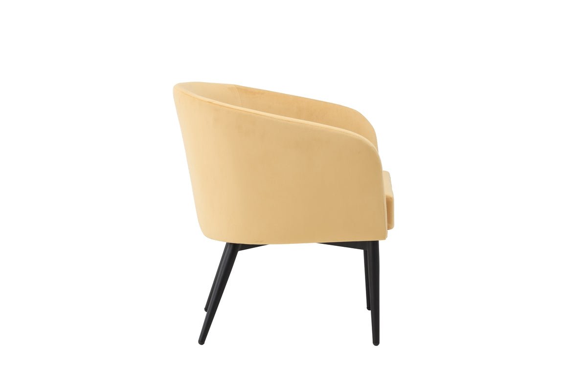 Sessel Sunny - mit gelbem Samtbezug