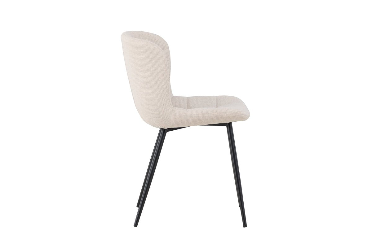 2er Set - Stuhl Angelica edle Kombination aus Beige und Schwarz